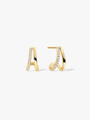 Half Pave Double Tube Huggies