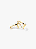 Half Pave Double Tube Huggies