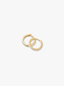 Pave Sapphire Huggies