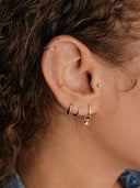 Single Cartilage Mini Pave Huggie