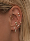 Single Cartilage Mini Pave Huggie