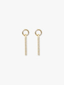 Pave Bar Hoop Charm