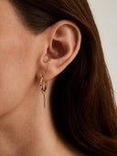 Pave Bar Hoop Charm