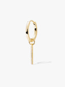 Pave Bar Hoop Charm