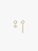 Pave Bar Hoop Charm