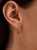 Pave Bar Hoop Charm