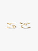 Heart Double Hoops
