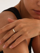 Bicolor Round Band Ring