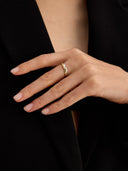 Bicolor Round Band Ring