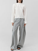 Minimalist Sleeveless Top & Asymmetrical Wide-Leg Pants Two-Piece Set