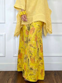 Casual Asymmetrical Top & Printed Wide Leg Pants Set