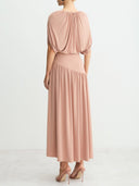 Sexy Ruched Crop Top & Flowy Maxi Skirt Set