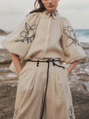 Vintage Pastoral Print Shirt