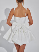 Elegant Square Neck A-Line Mini Dress