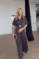 V-Neck Slit Maxi Dress