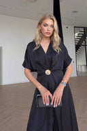 V-Neck Slit Maxi Dress