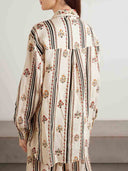 Bohemian Printed Striped Shirt