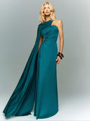 Sexy One-Shoulder Cutout Slit Maxi Dress