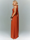 Sexy One-Shoulder Cutout Slit Maxi Dress