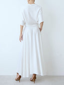 Elegant Satin Flowing Wrap Midi Dress