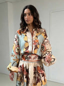 Retro Map Print Two-piece Set