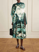 Unique Floral Print Midi Skirt