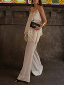 Elegant Vacation V-Neck Camisole Two-Piece Set