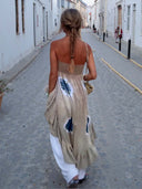 Bohemian Style Layered Ruffled Strapless Two-piece Set