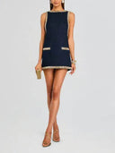 Fashion Sequin Embellished Denim Mini Dress