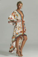 Boho Printed Low High Design Chiffon Beach Dresses