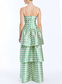 Unique Layered Satin Maxi Dress