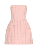 Elegant Strapless Bandeau Mini Dress