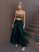 Elegant Satin Asymmetric Hem Convertible Jumpsuit