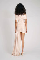 Elegant Layered Off-Shoulder Pleated Mini Dress