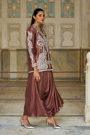 Unique Paisley Pattern Loose Pleated Harem Wide-Leg Pants