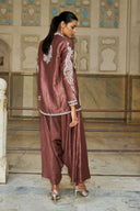 Unique Paisley Pattern Loose Pleated Harem Wide-Leg Pants
