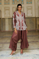 Unique Paisley Pattern V-Neck Loose Top