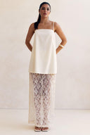 Elegant Off-Shoulder Adjustable Strap Straight-Hem A-Line Top