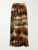Exquisite Tie-Dye Print High-Waisted Maxi Skirt