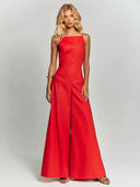 Casual Classic Suspender Wide Leg Jumpsuit