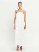 Exquisite Shell Cutout Embroidered Spaghetti Strap Maxi Dress