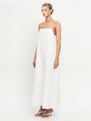 Exquisite Shell Cutout Embroidered Spaghetti Strap Maxi Dress