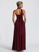 Elegant Sweetheart Neck High Slit Party Maxi Dress
