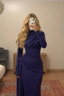 Irregular Design Pleated Maxi Dress