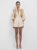 Elegant Paisley Print Shorts Two-piece Set