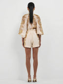 Elegant Paisley Print Shorts Two-piece Set