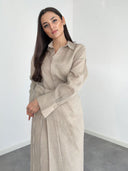 Casual Tie-front Shirt Two-piece Set