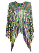 Casual Tassel Patchwork Hollow-Out Shawl Mini Dress