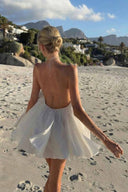 Halter-Neck Backless Mini Dress