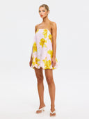 Spaghetti Strap Square Neck Floral Mini Dress